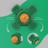 The Pup Puck OG Style Chew Toy for Aggressive Chewers in Green: Long-lasting & Stuffable Chew Toys for Dogs of All Breeds & Sizes