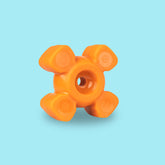 The Pup Puck OG Style Chew Toy for Aggressive Chewers in Orange: Long-lasting & Stuffable Chew Toys for Dogs of All Breeds & Sizes