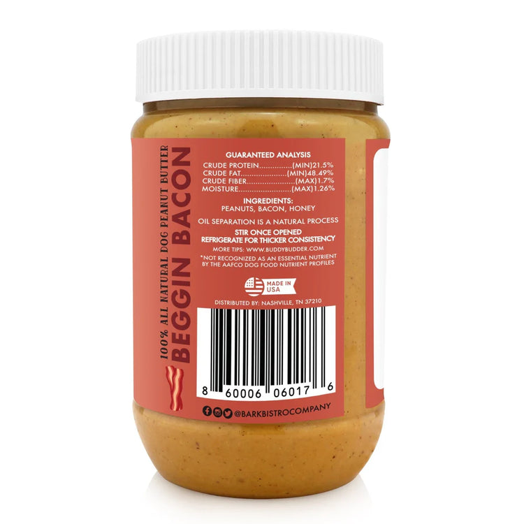 Bacon PB Buddy Budder 17oz Jar