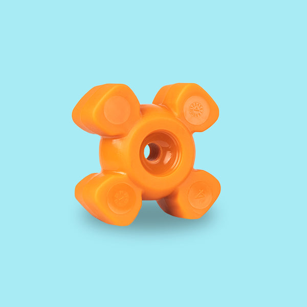 The Pup Puck OG Style Chew Toy for Aggressive Chewers in Orange